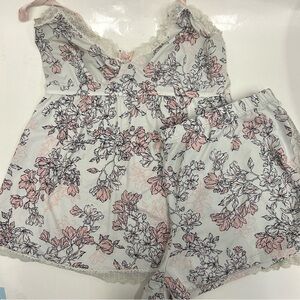 2 Piece Floral Cami and Shorts Sleep Set